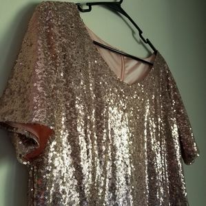 Rose Gold Sequin Dress